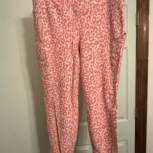 Torrid Pink Leopard Print Joggers